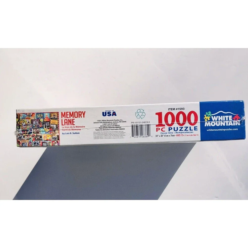 White Mountain 1000 Pieces MEMORY LANE by Lois B. Sutton, Finest Quality Puzzle